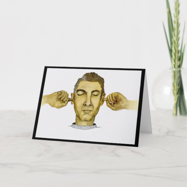 Lustigt att inte höra vad du säger kort (Framsida)