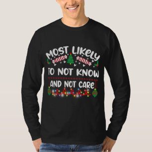 Lustigt att inte veta och inte bry sig t shirt