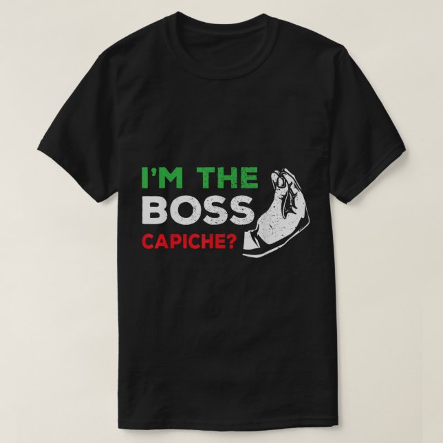 Lustigt att jag är Chef, italienska Nonna Nonno Ca T Shirt (Design framsida)