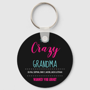 Lustigt att jag är Crazy Grandma Mor Black Nyckelring