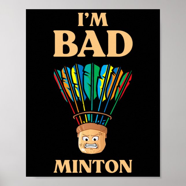 Lustigt att jag är D Minton Shuttle Dminton Player Poster (Framsidan)