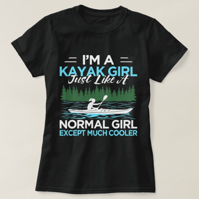 Lustigt att jag är en Kayak-flicka precis som en v T Shirt (Design framsida)