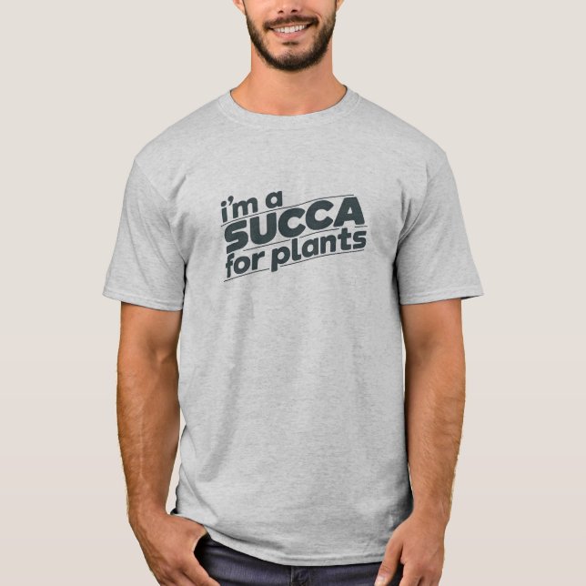 Lustigt att jag är en succa på plantpun t shirt (Framsida)