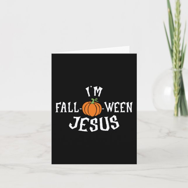 Lustigt att jag är Fall-o-ween Halloween Fall Pump Kort (Framsida)