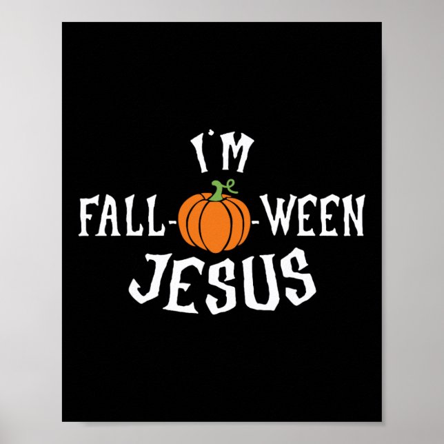 Lustigt att jag är Fall-o-ween Halloween Fall Pump Poster (Framsidan)