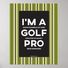 Lustigt att jag är Golf Pro Golf Poster