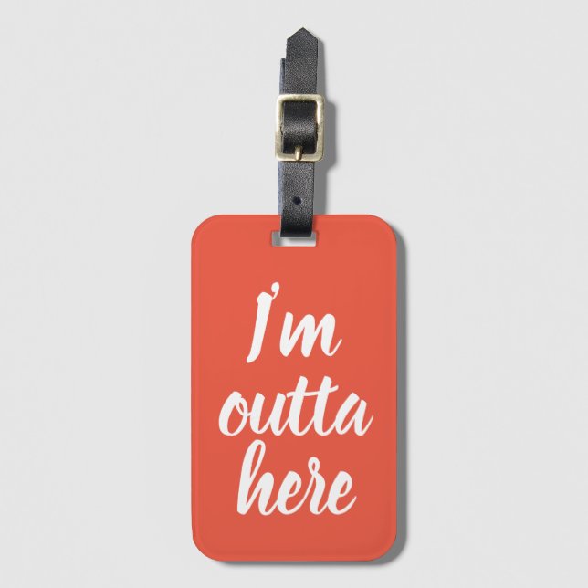 Lustigt att jag är här. bagagebricka (Framsida vertikal)