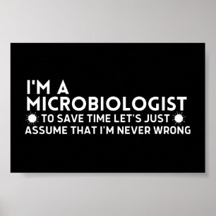 Lustigt att jag är mikrobiolog till Spara. Poster
