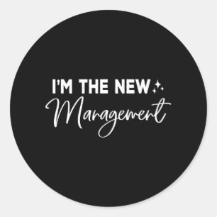 Lustigt att jag är New Management Cute New Bride H Runt Klistermärke
