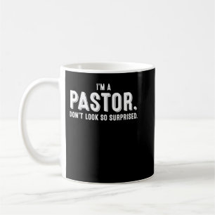 Lustigt att jag är pastor Gift Cute Christian Cler Kaffemugg