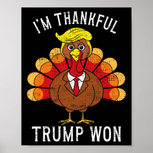 Lustigt att jag är tacksam Trump Won Took America Poster