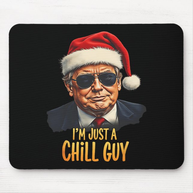 Lustigt att jag bara är en Chill Guy Trump-julklap Musmatta (Framsidan)