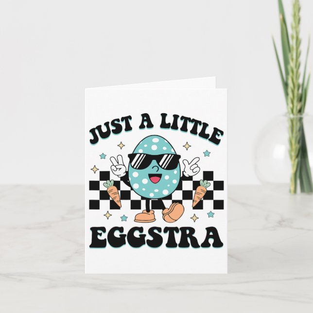 Lustigt att jag bara är så Eggstra Glad påsk Motiv Kort (Framsida)