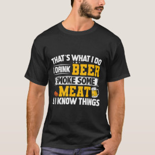Lustigt att jag dricker öl och dricker lite Kött o T Shirt
