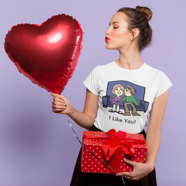 Lustigt att jag gillar dig Valentine Womens Tee Shirt (Funny I Like You Valentine Womens T-Shirt)