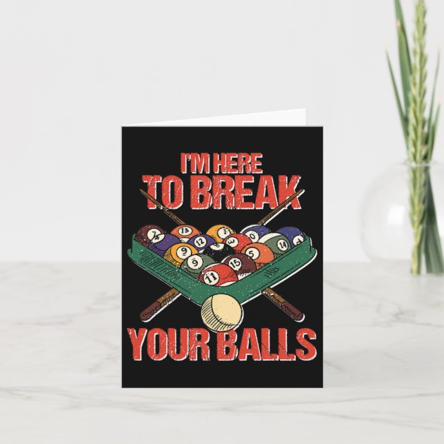 Lustigt att jag här bryter din Cue Ll Billiards-sp Kort (Framsida)