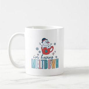 Lustigt att jag har en Meltdown Cute Snögubbe Kaffemugg