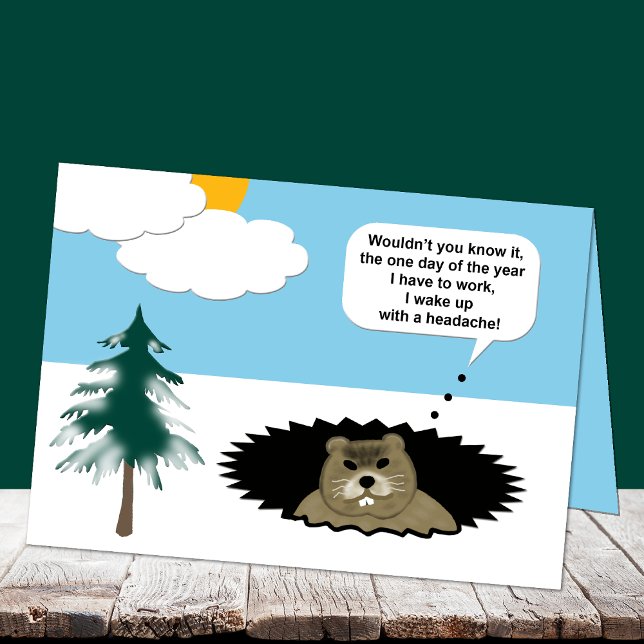 Lustigt att jag har ett Groundhog-dagskort med huv Kort (Skapare uppladdad)