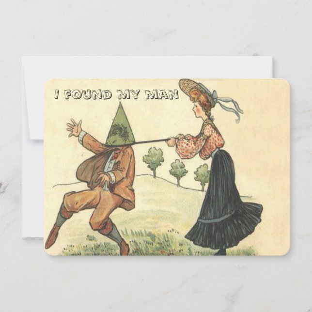 Lustigt att jag hittade min man inbjudningar (Framsida)