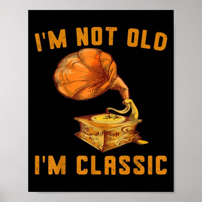 Lustigt att jag inte är gammal är Clic Phonograph  Poster (Framsidan)