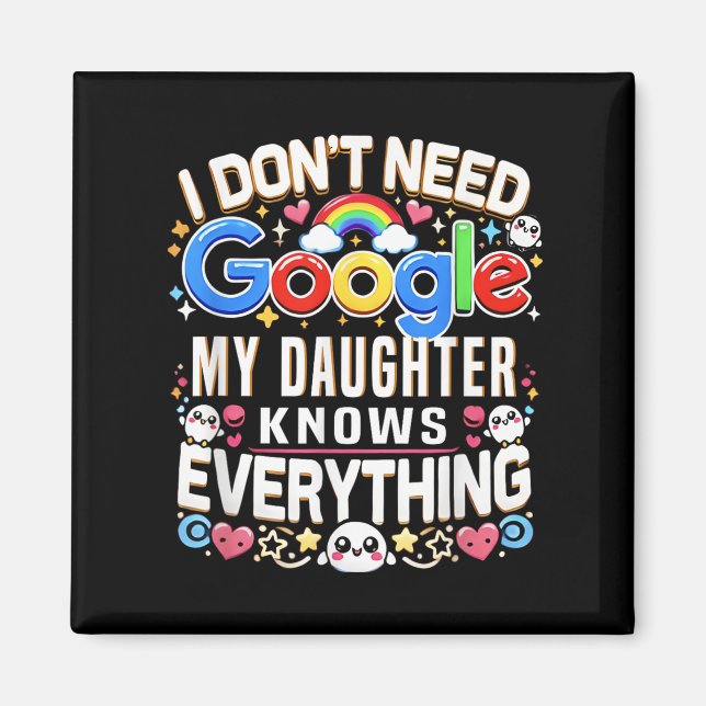 Lustigt att jag inte behöver Google, min dotter ve Magnet (Framsidan)