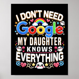 Lustigt att jag inte behöver Google, min dotter ve Poster