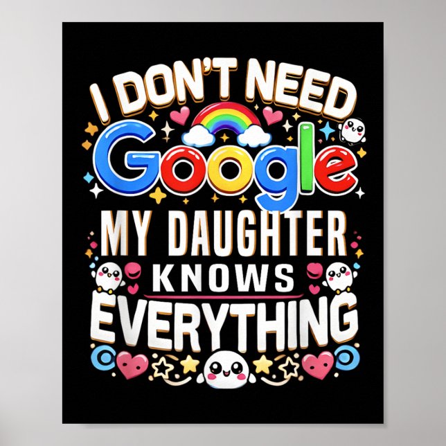 Lustigt att jag inte behöver Google, min dotter ve Poster (Framsidan)