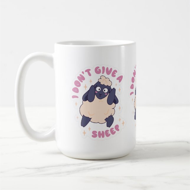 Lustigt att jag inte Ge ett får Kaffemugg (Vänster)