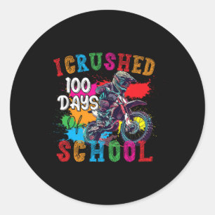 Lustigt att jag krossade 100 dagar av School Dirt Runt Klistermärke