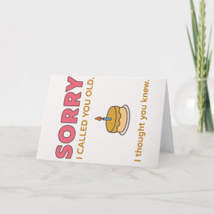 Lustigt att jag ringde ditt gamla födelsedagskort tack kort