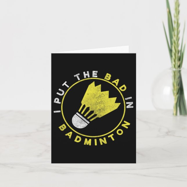 Lustigt att jag satte det onda i Badminton Kort (Framsida)