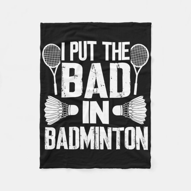 Lustigt att jag satte in det onda - Badminton Fleecefilt (Framsidan)