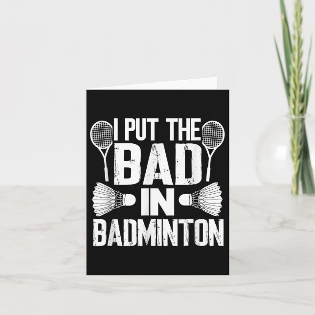 Lustigt att jag satte in det onda - Badminton Kort (Framsida)