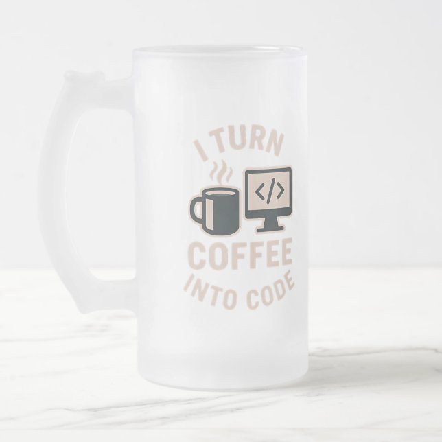 Lustigt att jag sätter in kaffe i kod frostat ölglas (Vänster)