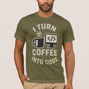 Lustigt att jag sätter in kaffe i kod t shirt
