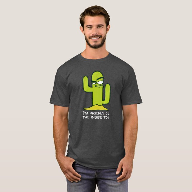 Lustigt att jag sitter på insidan av Cactus T Shirt (Hel framsida)