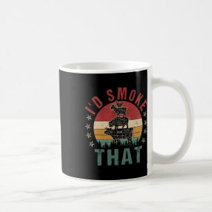 Lustigt att jag skulle röka att Bbq Shirt Chef Man Kaffemugg