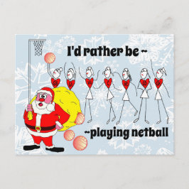 Lustigt att jag skulle spela Netball jul Vykort
