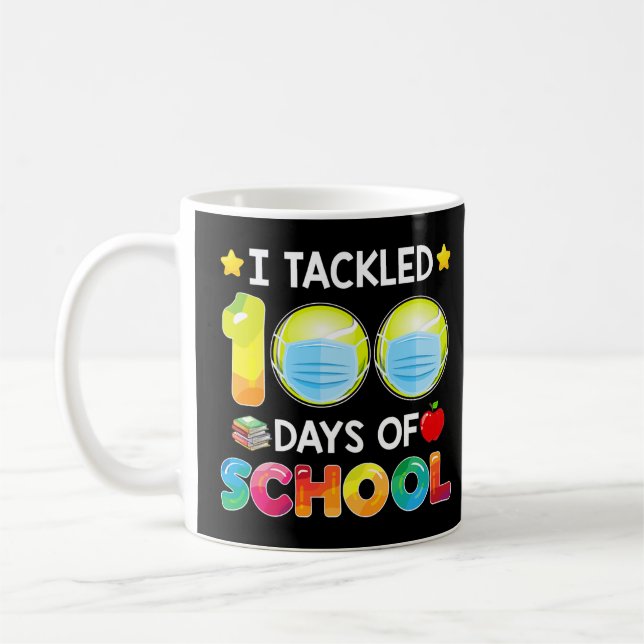 Lustigt att jag tog 100 dagar med School Tennis Bo Kaffemugg (Vänster)