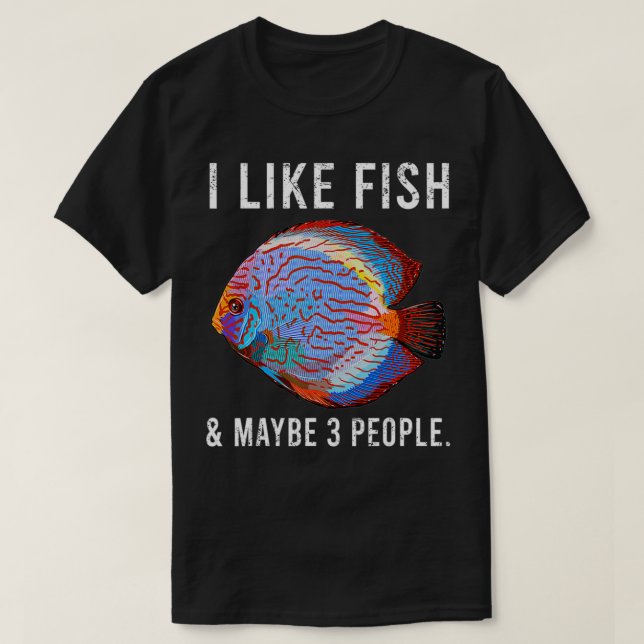 Lustigt att jag tycker om att diskutera fiskfisk o t shirt (Design framsida)