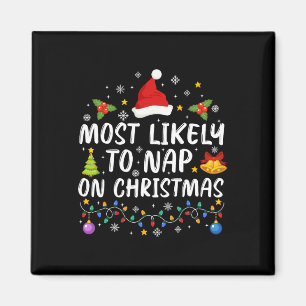 Lustigt att klappa på julfamiljen Julafton Magnet