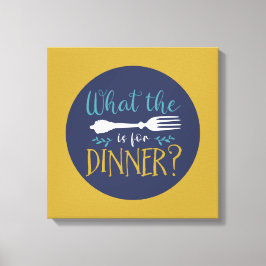 Lustigt att koka vad Fork Retro Kitchen Art Canvastryck