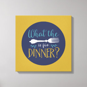 Lustigt att koka vad Fork Retro Kitchen Art Canvastryck