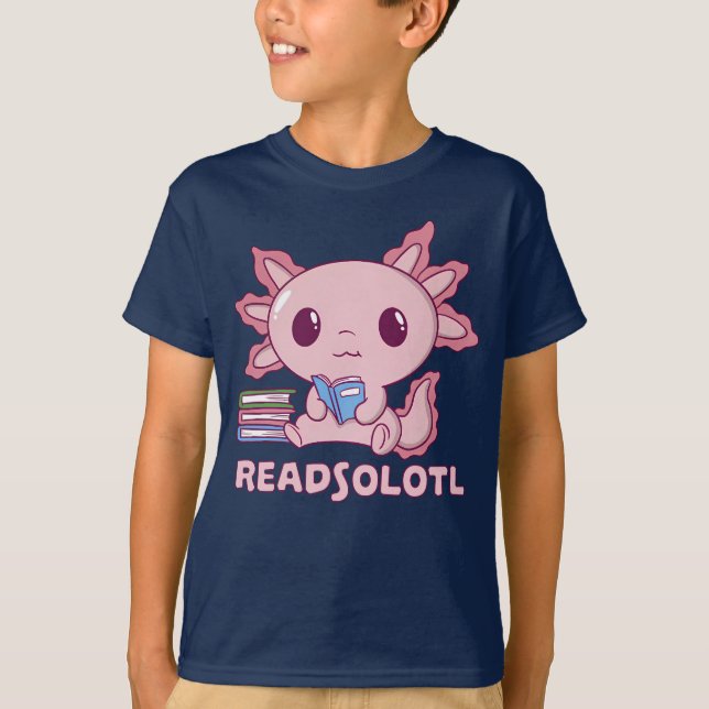 Lustigt att läsa bokar librarian readsolotl childr t shirt (Framsida)