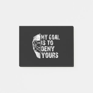 Lustigt att mitt mål är att förneka din hockey Goa Post-it Block