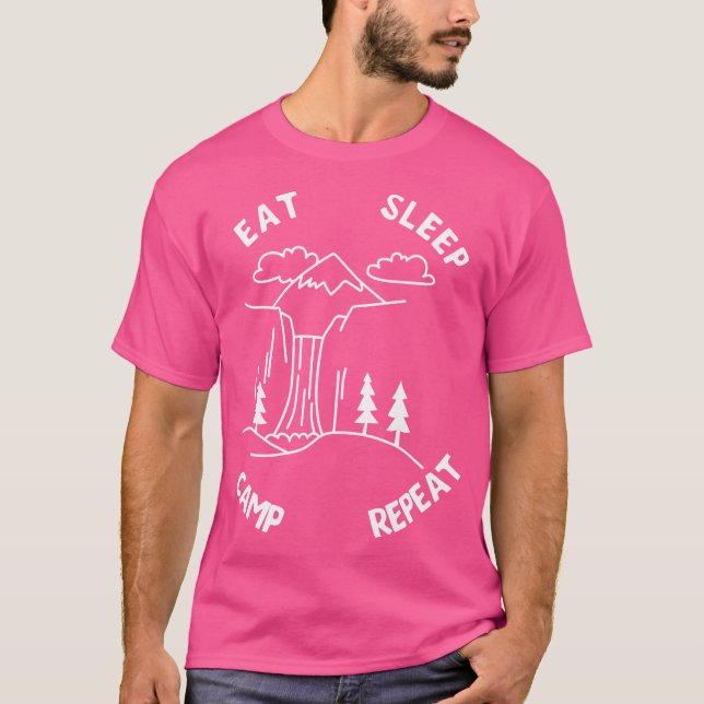Lustigt att säga berg Camping Hiking T Shirt (Framsida)