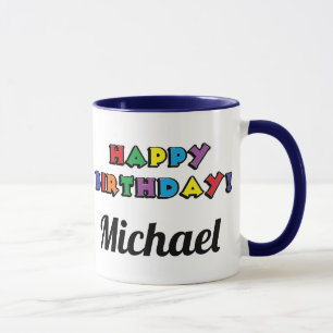 Lustigt att säga Cat Blue Personlig Birthday Mugg
