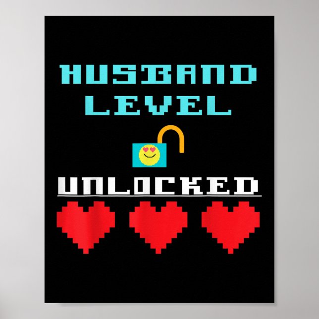 Lustigt att säga Make-nivå olåst Bröllop Groom Poster (Framsidan)