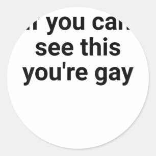 Lustigt att säga Manar Pride Gay om du kan se det Runt Klistermärke