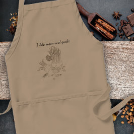 Lustigt att säga Onion vitlöksköks Förkläde